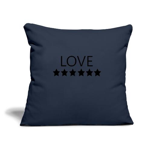 LOVE (Black font) - Throw Pillow Cover 17.5” x 17.5”