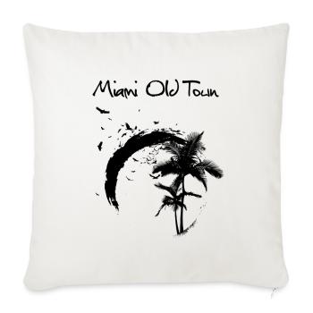 Miami Old Town  - Throw Pillow Cover 17.5” x 17.5” - natural white - Front