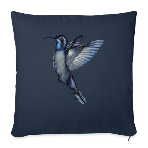Hummingbird in flight - Throw Pillow Cover 17.5” x 17.5”