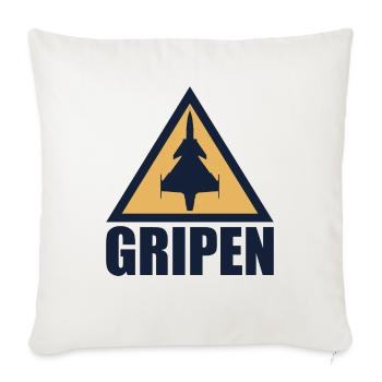 JAS 39 Gripen green Copy - Throw Pillow Cover 17.5” x 17.5” - natural white - Front