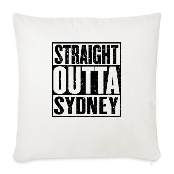 Straight Outta Sydney - Throw Pillow Cover 17.5” x 17.5” - natural white - Front
