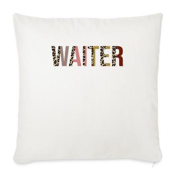 Waiter - Throw Pillow Cover 17.5” x 17.5” - natural white - Front