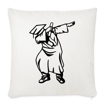 Graduation - Throw Pillow Cover 17.5” x 17.5” - natural white - Front