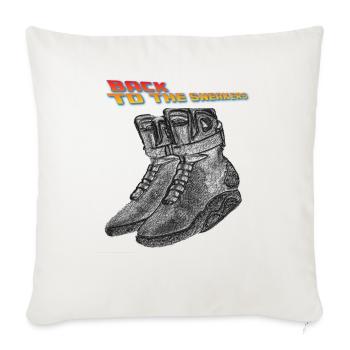 SNEAKERS BACK TO THE FUTUR - Throw Pillow Cover 17.5” x 17.5” - natural white - Front