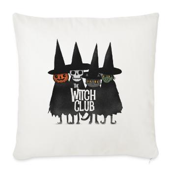 Witch Club - Throw Pillow Cover 17.5” x 17.5” - natural white - Front