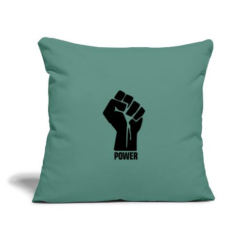 Black Power Fist - Throw Pillow Cover 17.5” x 17.5”