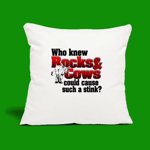 Who Knew? Rocks and Cows - Throw Pillow Cover 17.5” x 17.5”