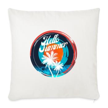 Hello summer 3 - Throw Pillow Cover 17.5” x 17.5” - natural white - Front