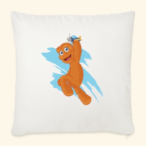 Fuzzy Puppet logo - Throw Pillow Cover 17.5” x 17.5”