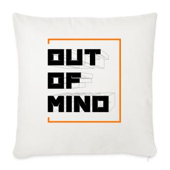 Out of Mind - Throw Pillow Cover 17.5” x 17.5” - natural white - Front