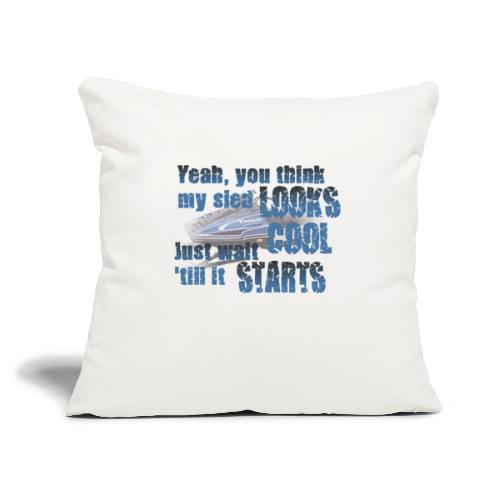 Sled Looks Cool - Throw Pillow Cover 17.5” x 17.5”