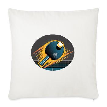 Table Tennis Velocity Burst - Throw Pillow Cover 17.5” x 17.5” - natural white - Front