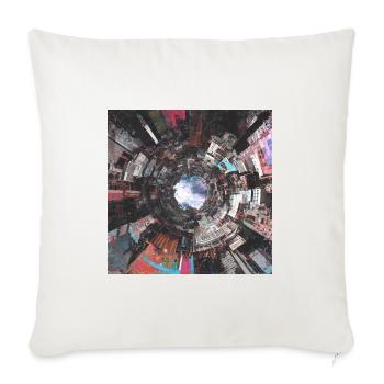 Urban Ring Vortex - Throw Pillow Cover 17.5” x 17.5” - natural white - Front