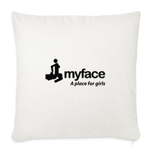 my-face-white - Throw Pillow Cover 17.5” x 17.5”
