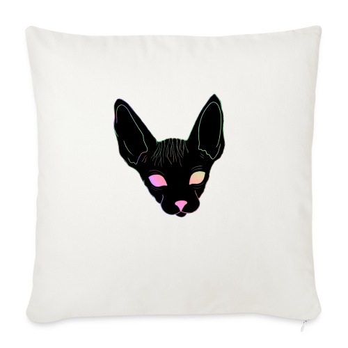 Holo alien cat - Throw Pillow Cover 17.5” x 17.5”