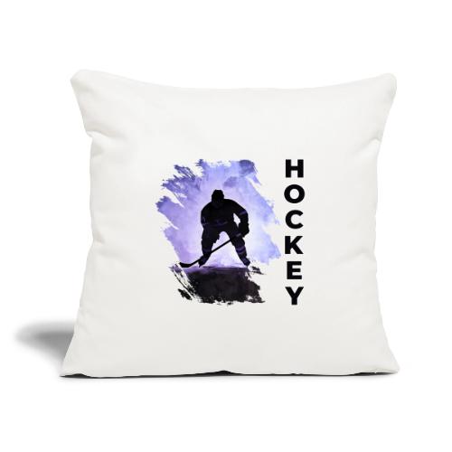 Hockey Charge - Throw Pillow Cover 17.5” x 17.5”