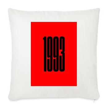 1993 Minimalist Vintage Number T-Shirt | Bold Grap - Throw Pillow Cover 17.5” x 17.5” - natural white - Front