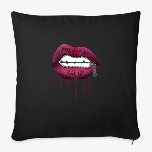 women mouth - Throw Pillow Cover 17.5” x 17.5”