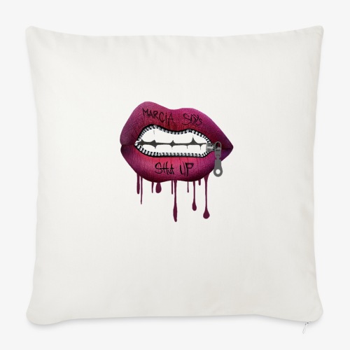 women mouth - Throw Pillow Cover 17.5” x 17.5”