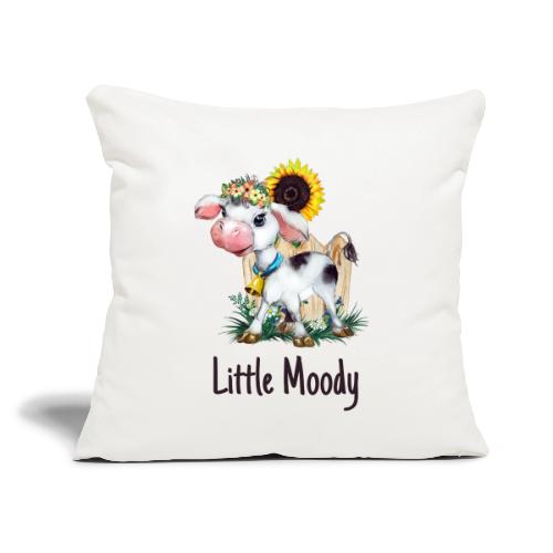 Litte Moody Cow - Throw Pillow Cover 17.5” x 17.5”
