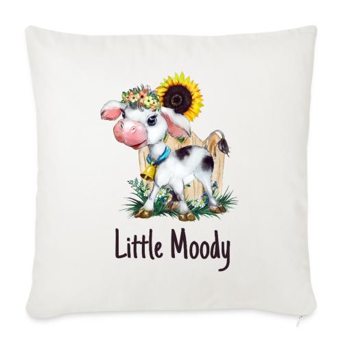 Litte Moody Cow - Throw Pillow Cover 17.5” x 17.5”