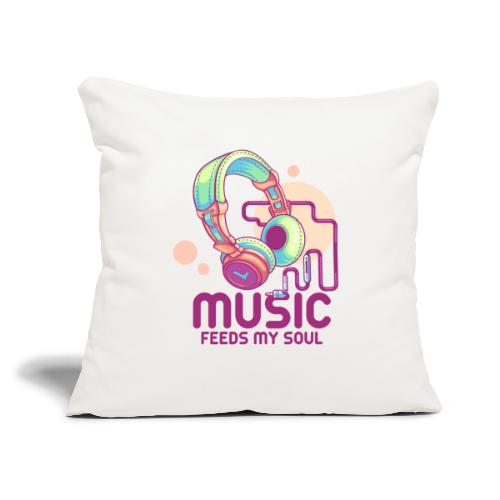 music - Throw Pillow Cover 17.5” x 17.5”