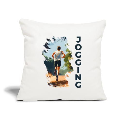Jogging Vibes - Throw Pillow Cover 17.5” x 17.5”