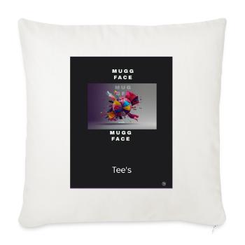 Vibrant Ribbon Burst - Throw Pillow Cover 17.5” x 17.5” - natural white - Front