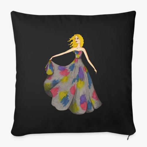Cotton Candy Dress - Throw Pillow Cover 17.5” x 17.5”