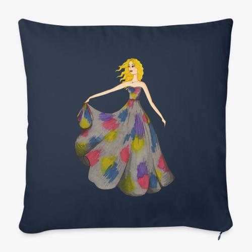 Cotton Candy Dress - Throw Pillow Cover 17.5” x 17.5”