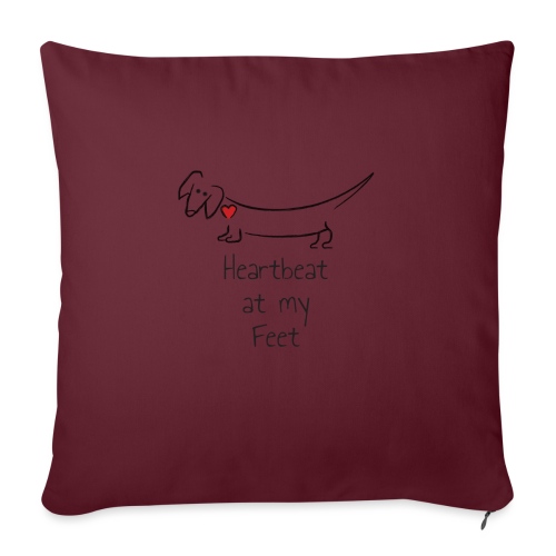 Heartbeat at my Feet - Throw Pillow Cover 17.5” x 17.5”