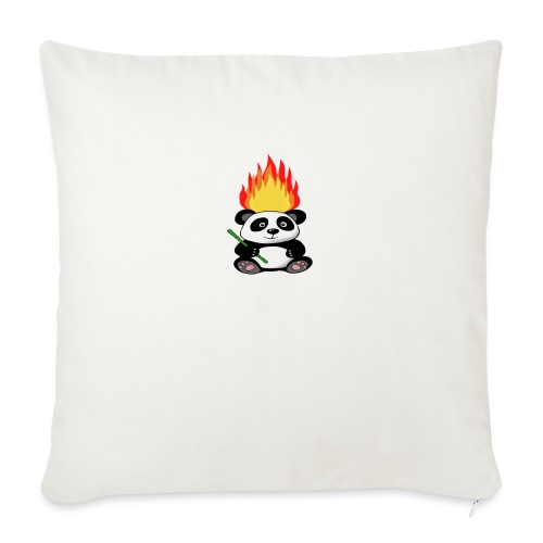 fire Panda Hair - Throw Pillow Cover 17.5” x 17.5”
