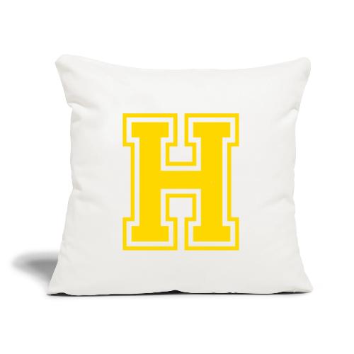 Letter H – Capital Athletic Alphabet Monogram - Throw Pillow Cover 17.5” x 17.5”