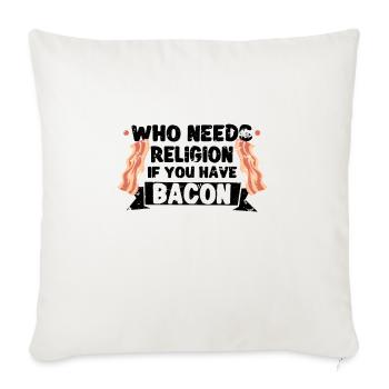 Atheist Atheism Anti Religion Securalism God Sucks - Throw Pillow Cover 17.5” x 17.5” - natural white - Front