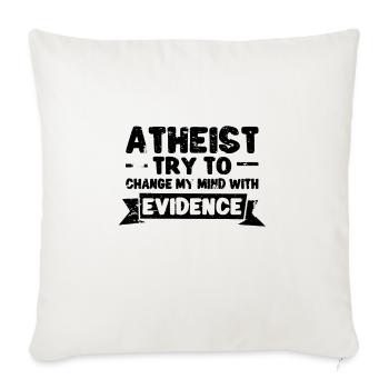 Atheist Atheism Anti Religion Securalism God Sucks - Throw Pillow Cover 17.5” x 17.5” - natural white - Front
