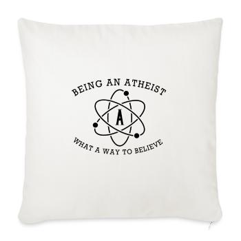 Atheist Atheism Anti Religion Securalism God Sucks - Throw Pillow Cover 17.5” x 17.5” - natural white - Front