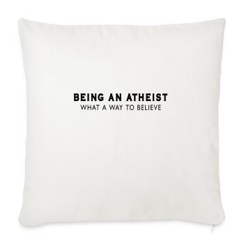 Atheist Atheism Anti Religion Securalism God Sucks - Throw Pillow Cover 17.5” x 17.5” - natural white - Front