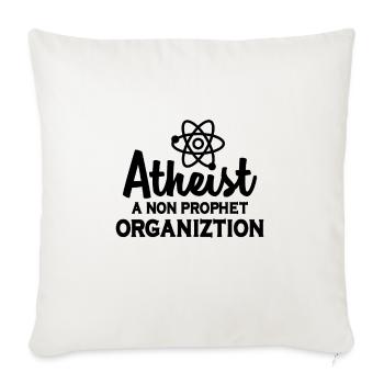 Atheist Atheism Anti Religion Securalism God Sucks - Throw Pillow Cover 17.5” x 17.5” - natural white - Front
