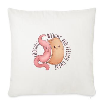 Gastric Sleeve Gastric Sleeve Surgery Gastrectomy - Throw Pillow Cover 17.5” x 17.5” - natural white - Front