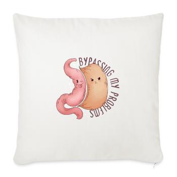 Gastric Sleeve Gastric Sleeve Surgery Gastrectomy - Throw Pillow Cover 17.5” x 17.5” - natural white - Front