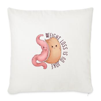 Gastric Sleeve Gastric Sleeve Surgery Gastrectomy - Throw Pillow Cover 17.5” x 17.5” - natural white - Front