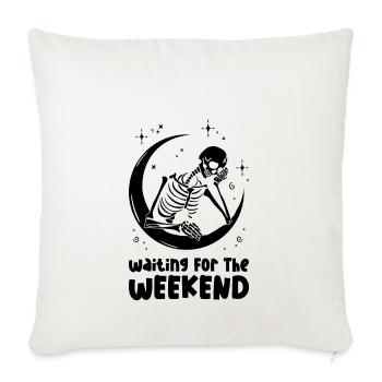 Night Owl meme working late working overnight - Throw Pillow Cover 17.5” x 17.5” - natural white - Front