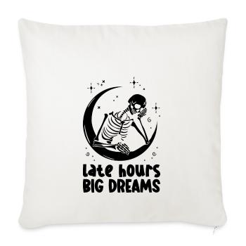 Night Owl meme working late working overnight - Throw Pillow Cover 17.5” x 17.5” - natural white - Front