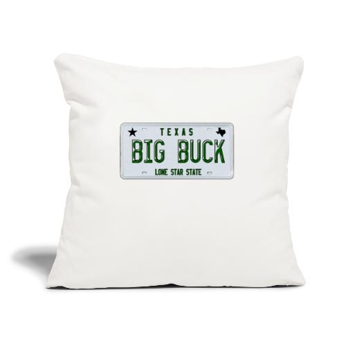 Texas LICENSE PLATE Big Buck Camo - Throw Pillow Cover 17.5” x 17.5”