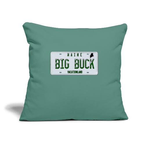 Maine LICENSE PLATE Big Buck Camo - Throw Pillow Cover 17.5” x 17.5”