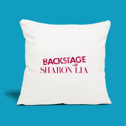 Backstage With Sharon Lia - Red - Throw Pillow Cover 17.5” x 17.5”