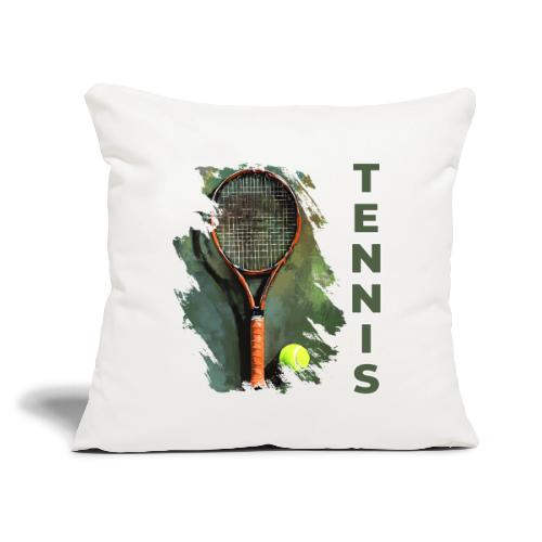 Tennis Precision Strike - Throw Pillow Cover 17.5” x 17.5”