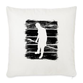 Baker Sketch - Throw Pillow Cover 17.5” x 17.5” - natural white - Front