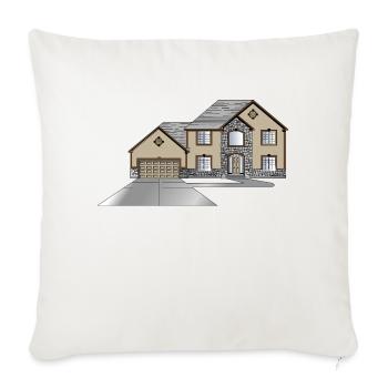 building house homes architektur haus gebaeude198 - Throw Pillow Cover 17.5” x 17.5” - natural white - Front