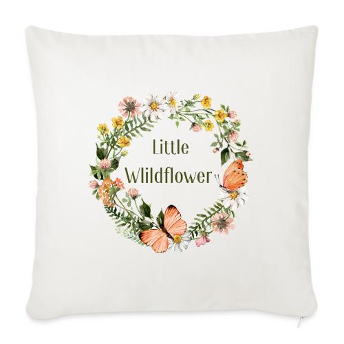 Little wildflower – Baby Shower Gift Bodysuit - Throw Pillow Cover 17.5” x 17.5”